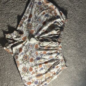 Floral Print Drawstring Shorts